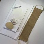 %100 Keten 6'lı Banyo Hamam Seti - Görsel 2
