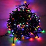 10m 100 LED Damla Uçlu RGB Işık (Siyah Kablo)
