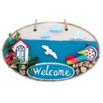 Sahil Kasabası Welcome Yazılı El Yapımı Kapı Süsü - Görsel 2