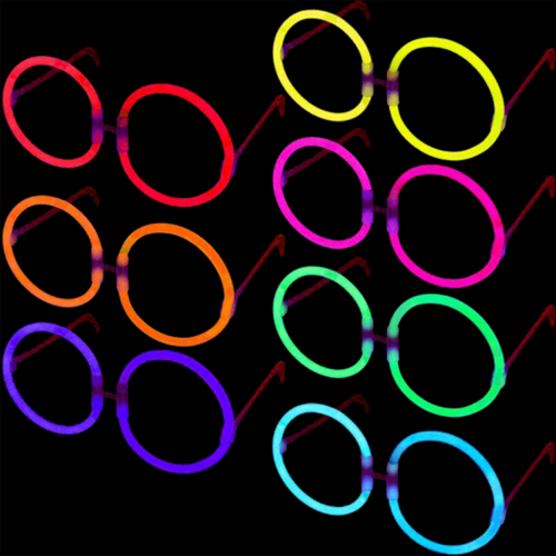 562741422169-1-500x500 Glow Stick Yuvarlak Gözlük 12 Adet - Görsel 1