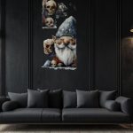Gotik Cüce ve Kafatası Duvar Sticker Seti - Görsel 3