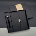 Özel Kutulu Deri Defter Ve Roller Kalem Seti - Görsel 2
