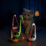 Kuğu Şeklinde Lazerli ve Mama Hazneli Kedi Oyuncağı - Görsel 4