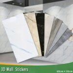 Beyaz Mermer Desenli Alüminyum Duvar Sticker - Görsel 3