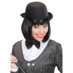 Charlie Chaplin Stil Yetişkin Şapkası – Siyah Melon Parti Şapkası - Görsel 5