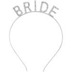 Gümüş Renk Bekarlığa Veda Kristal Taş Bride Tacı İthal 16x10 cm - Görsel 3