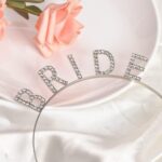 Gümüş Renk Bekarlığa Veda Kristal Taş Bride Tacı İthal 16x10 cm - Görsel 2
