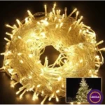 Yılbaşı Aydınlatması 100 LED Perde Hortum Sıcak Beyaz Işık - Görsel 2