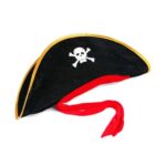 Yetişkin Boy Kadife Jack Sparrow Denizci Kaptan Jack Korsan Şapkası 50X20 CM - Görsel 2