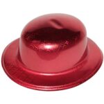 Kırmızı Renk Hologramlı Plastik Yuvarlak Melon 27x24 cm
