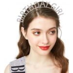 Gümüş Kristal Taşlı Birthday Girl Doğum Günü Tacı İthal Ürün A Kalite 17x16 cm - Görsel 3