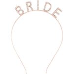 Rose Gold Renk Bekarlığa Veda Kristal Taş Bride Tacı İthal 16x10 cm - Görsel 3