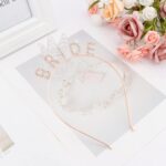 Rose Gold Renk Bekarlığa Veda Kristal Taş Bride Tacı İthal 16x10 cm - Görsel 2