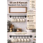 8 Kancalı Yapışkanlı Askı Aparatı - Görsel 2
