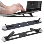 2 Kademeli Katlanabilir ve Yapışkanlı Laptop Standı Siyah CM-438 - Görsel 4