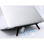 2 Kademeli Katlanabilir ve Yapışkanlı Laptop Standı Siyah CM-438 - Görsel 3