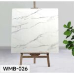 6 Adet Yapışkanlı Beyaz Mermer Desenli Sticker 30x30 cm - Görsel 2