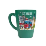 İstanbul Temalı Cam Kupa Bardak