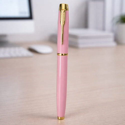 562741438214-1-500x500 Toptan Premium Pembe Metal Roller Kalem - Görsel 1