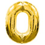 0 Rakamlı Folyo Balon Gold Renk 40 inç