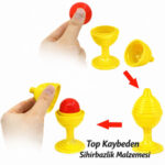 Sarı Renk Sihirli Kupa Top Kaybetme Oyunu 7 cm - Görsel 3